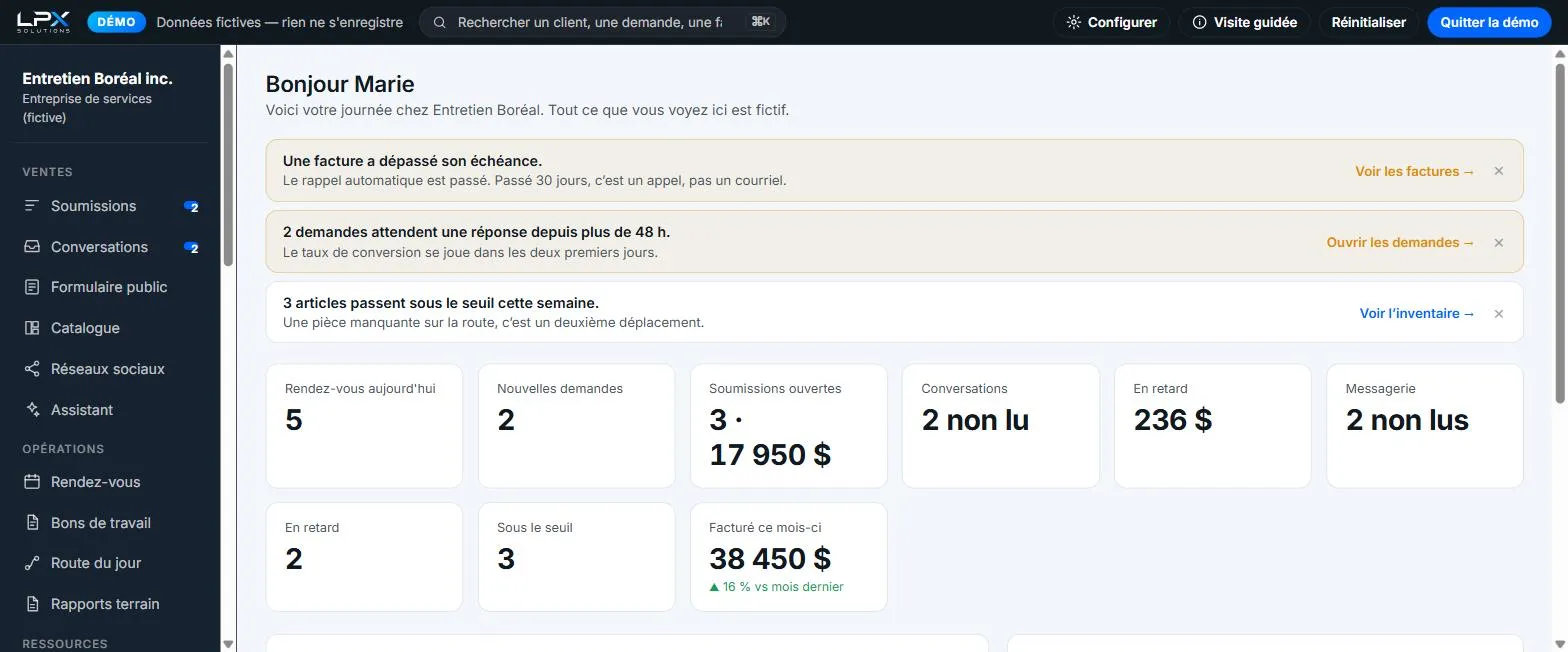 Application web sur mesure : tableau de bord accessible par navigateur